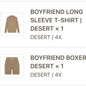 SKIMS BOYFRIEND BOXER AND LONG SLEEVE | DESERT 4X
